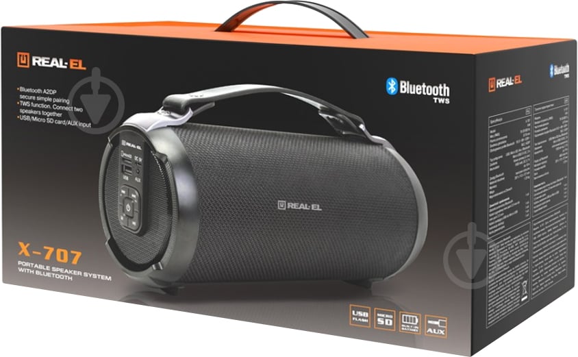 Акустическая система Real-el X-707 Black 2.0 black (EL121600009) - фото 8