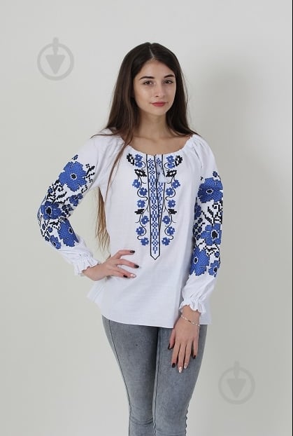 Вышиванка Galychanka Весенние мечты р. XL бело-синий Wb-039 - фото 5 Вышиванка Galychanka Весенние мечты р. XL бело-синий Wb-039 - фото 5