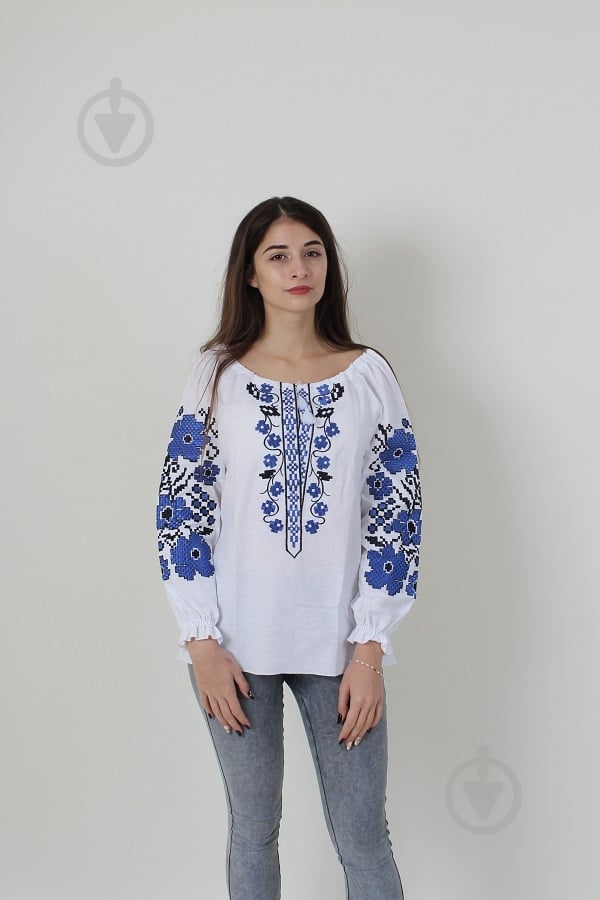 Вышиванка Galychanka Весенние мечты р. XL бело-синий Wb-039 - фото 2 Вышиванка Galychanka Весенние мечты р. XL бело-синий Wb-039 - фото 2