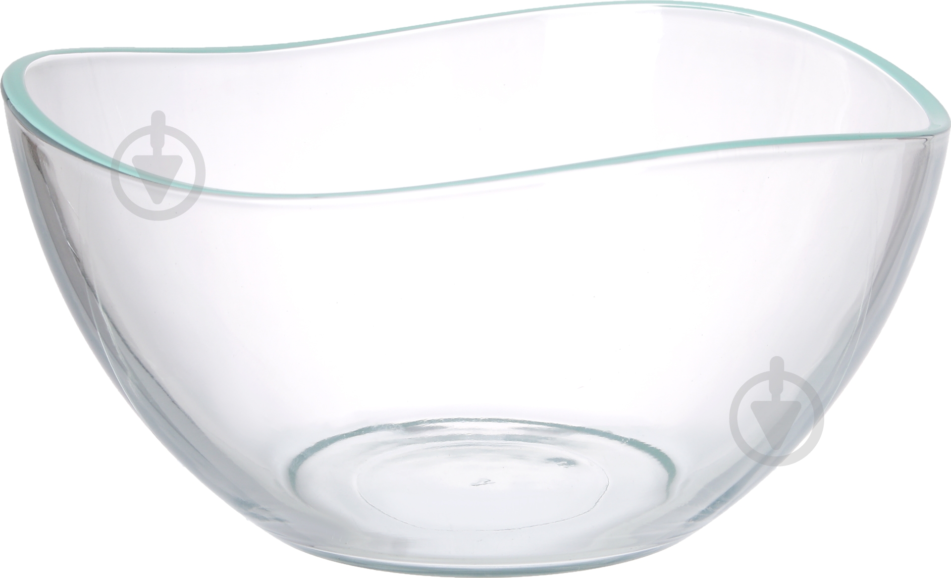 Салатник Glasmark 21 см 1,5 л з блакитним кантом - фото 1