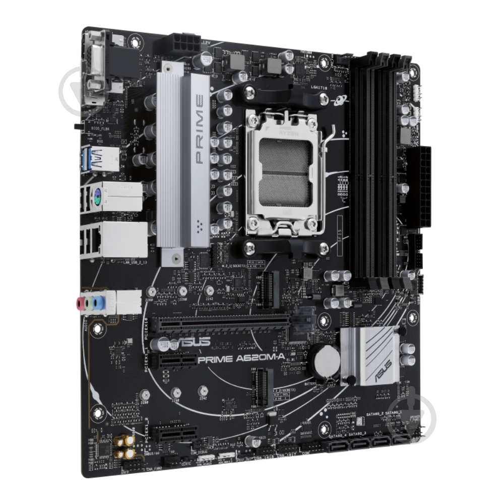 Материнская плата Asus PRIME A620M-A-CSM (Socket AM5, AMD A620, ) - фото 2 Материнская плата Asus PRIME A620M-A-CSM (Socket AM5, AMD A620, ) - фото 2