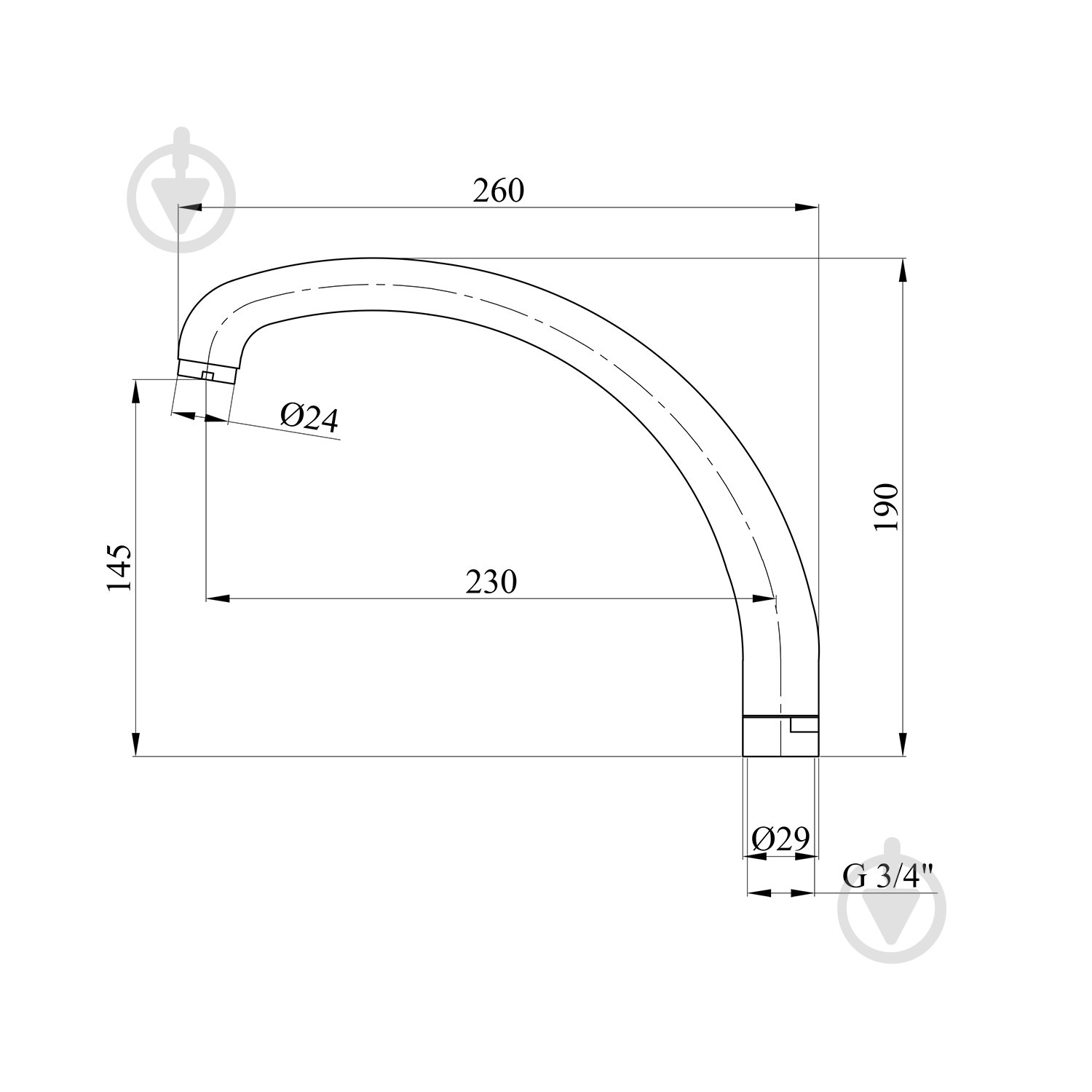 Излив для смесителя Kroner KRM - C806 - фото 2