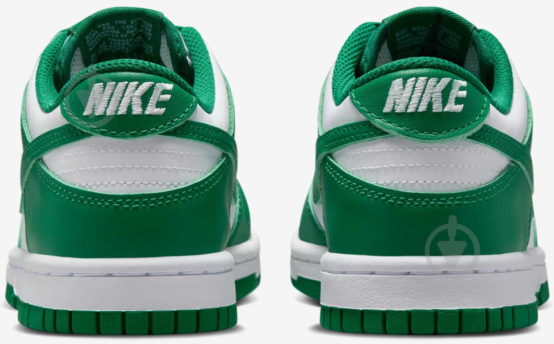 Кроссовки детские демисезонные Nike DUNK LOW BG FB9109-114 р.38,5 белые с зеленым - фото 4 Кроссовки детские демисезонные Nike DUNK LOW BG FB9109-114 р.38,5 белые с зеленым - фото 4