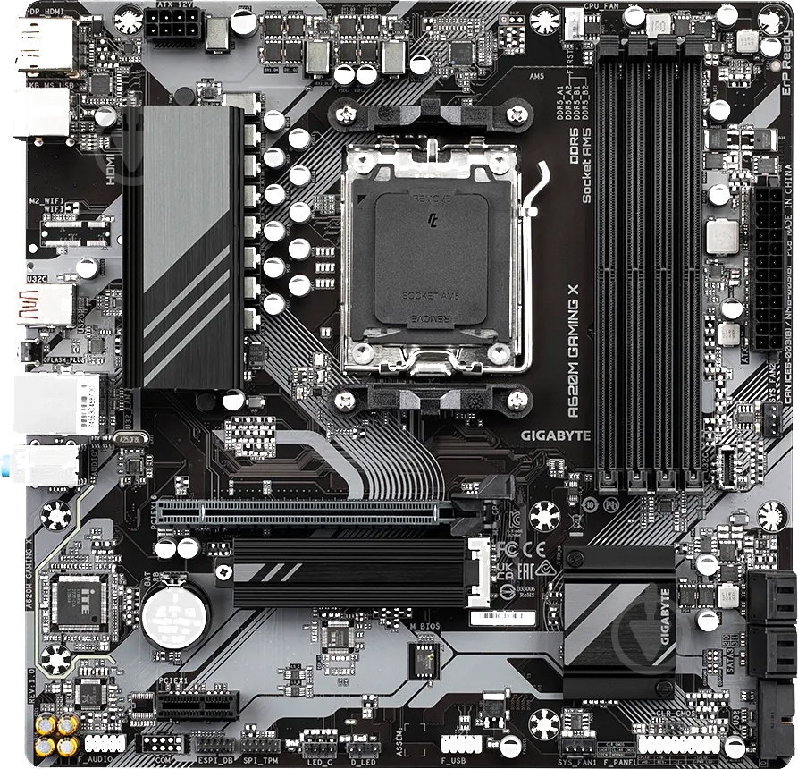 Материнская плата Gigabyte A620M GAMING X (Socket AM5, AMD A620, micro ATX) - фото 1
