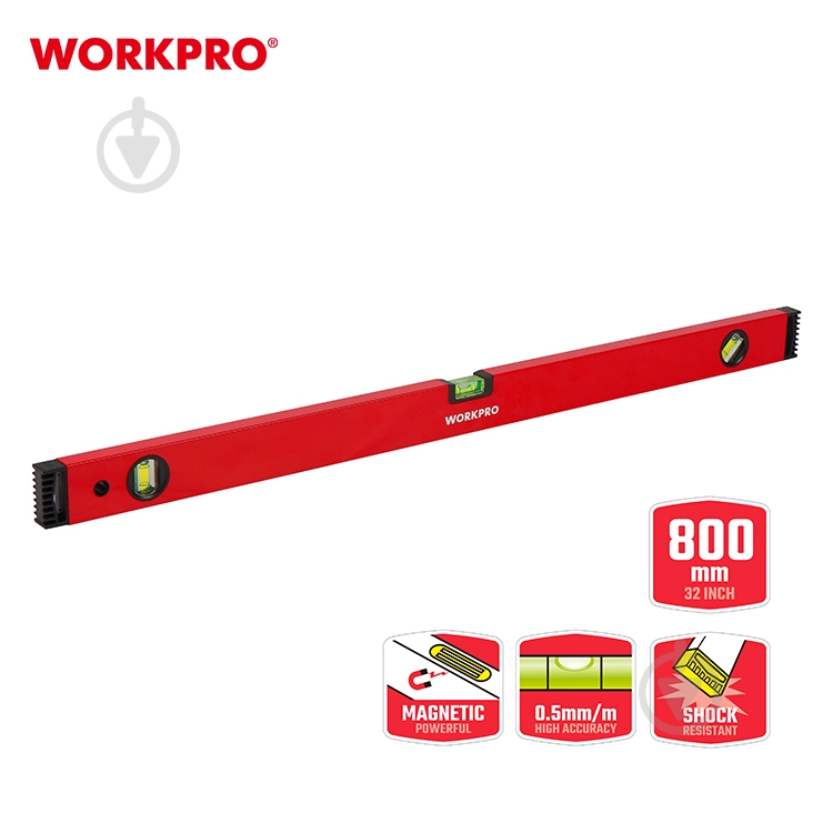 Уровень 80 см WORKPRO WP262012 - фото 2 Уровень 80 см WORKPRO WP262012 - фото 2