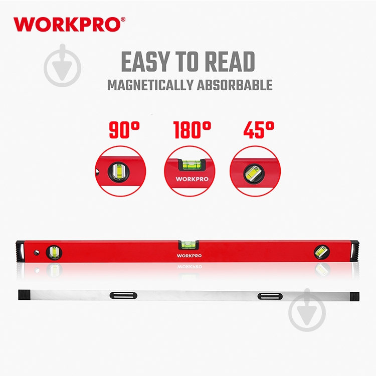 Уровень 80 см WORKPRO WP262012 - фото 4 Уровень 80 см WORKPRO WP262012 - фото 4