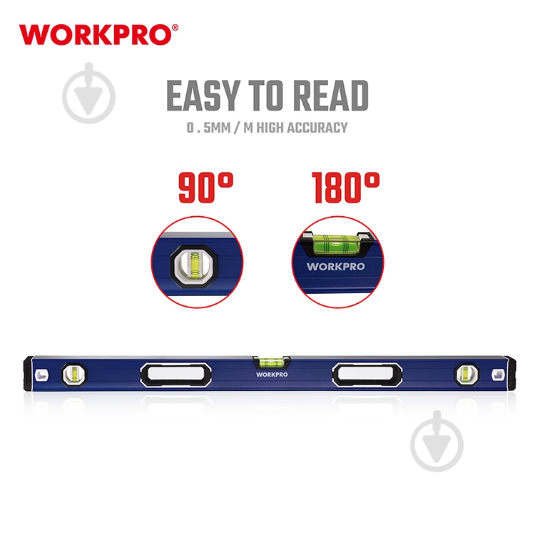 Уровень 90 см WORKPRO WP262021 - фото 4