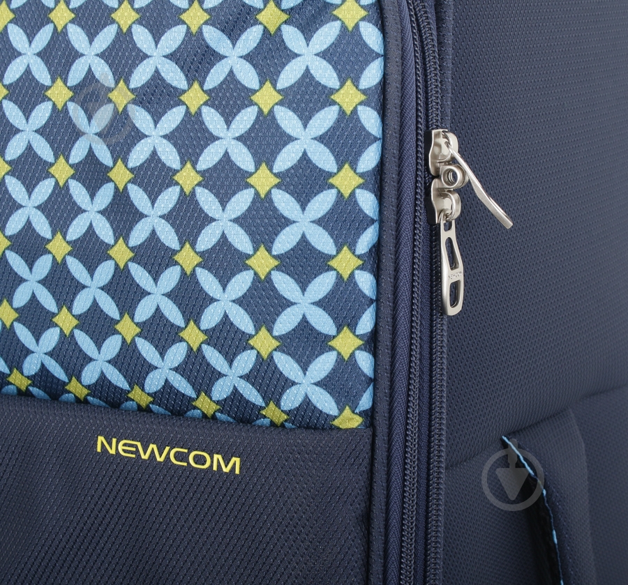 Чемодан UP! (Underprice) N1118 синий с принтом 58х40,5х19/22+5 см - фото 7