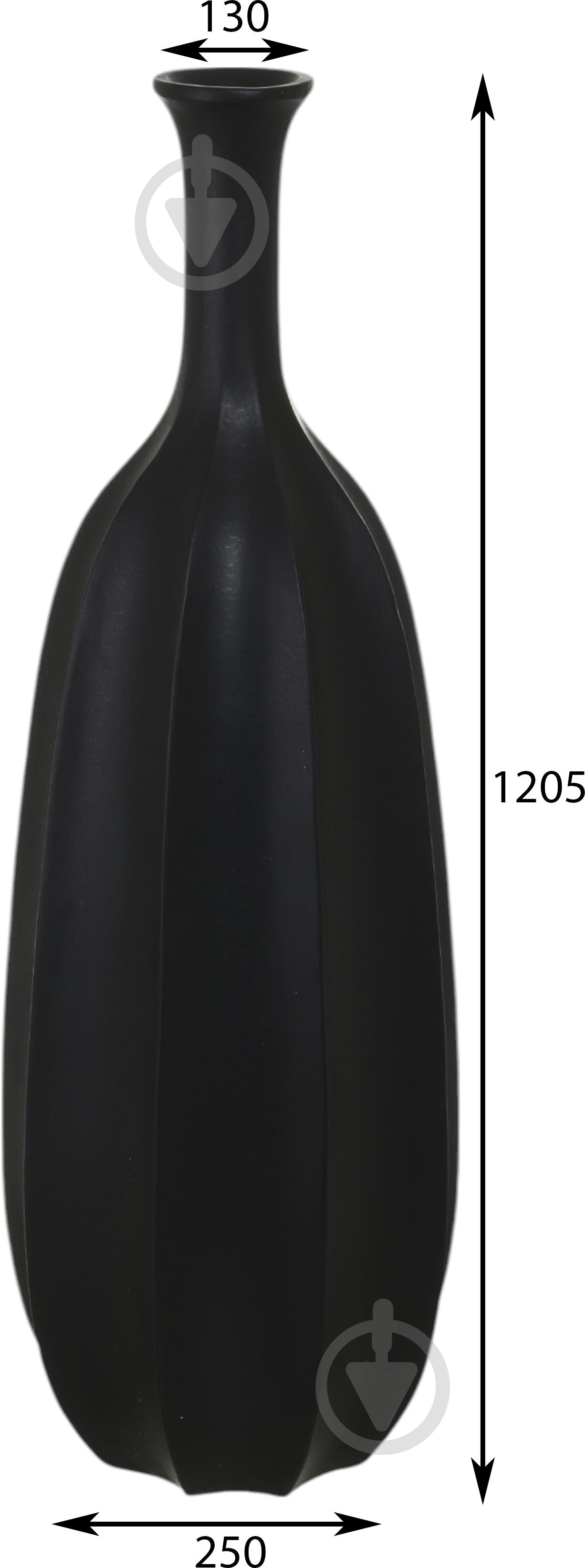 Ваза Sensio Orestes 120 см чорна ZP4366-B - фото 2