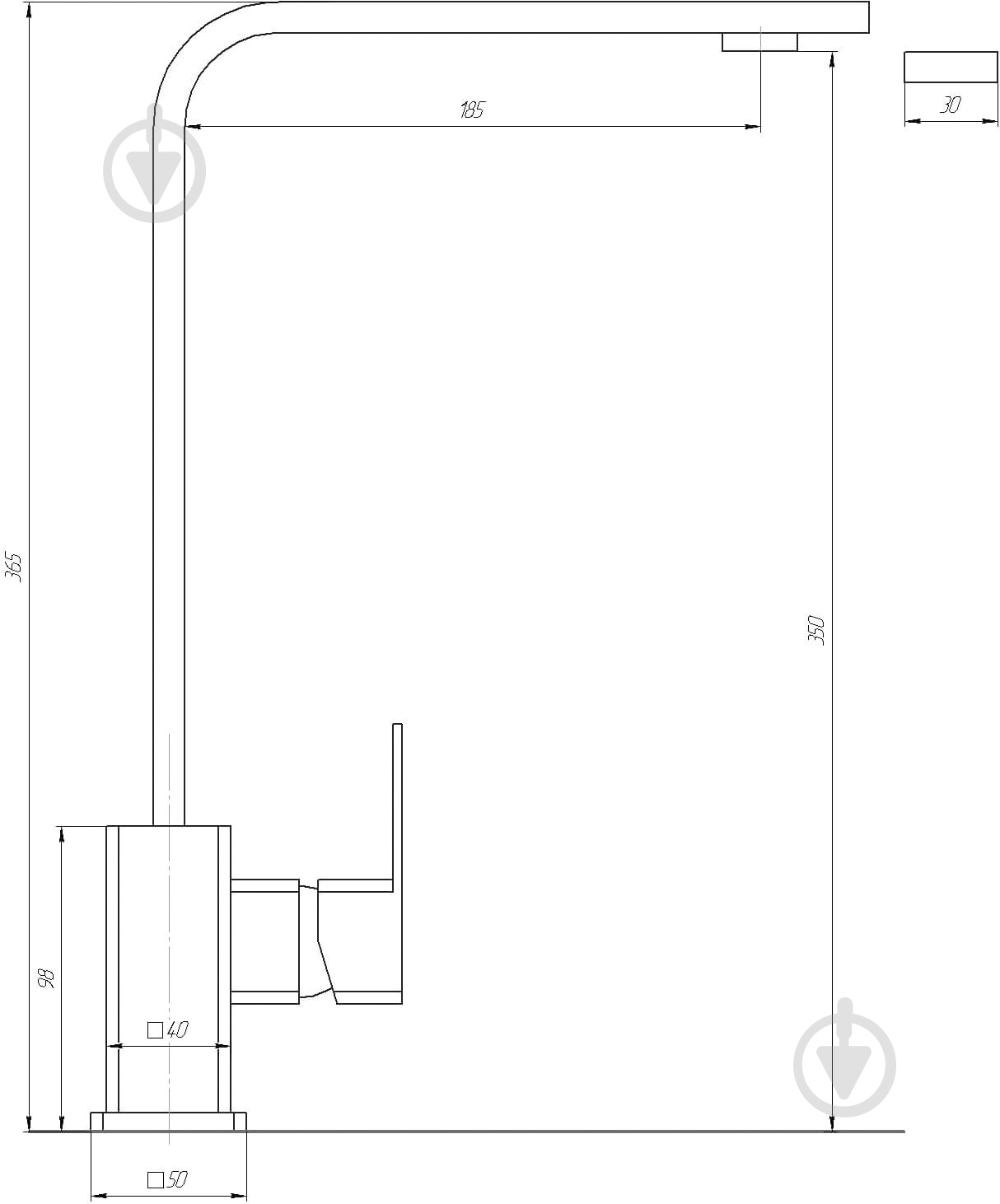Смеситель для кухни Globus Lux SHK-203S-P - фото 2