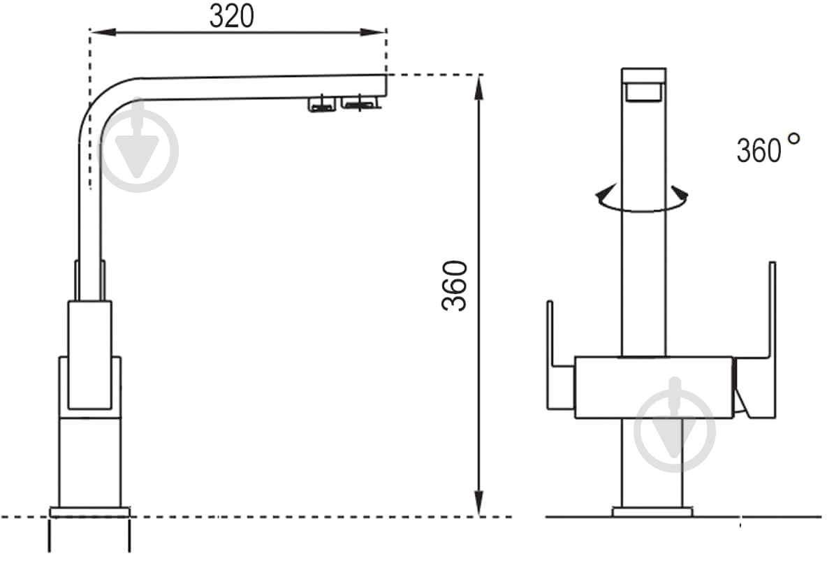 Смеситель для кухни Globus Lux GLLR-0111 Chrom - фото 2