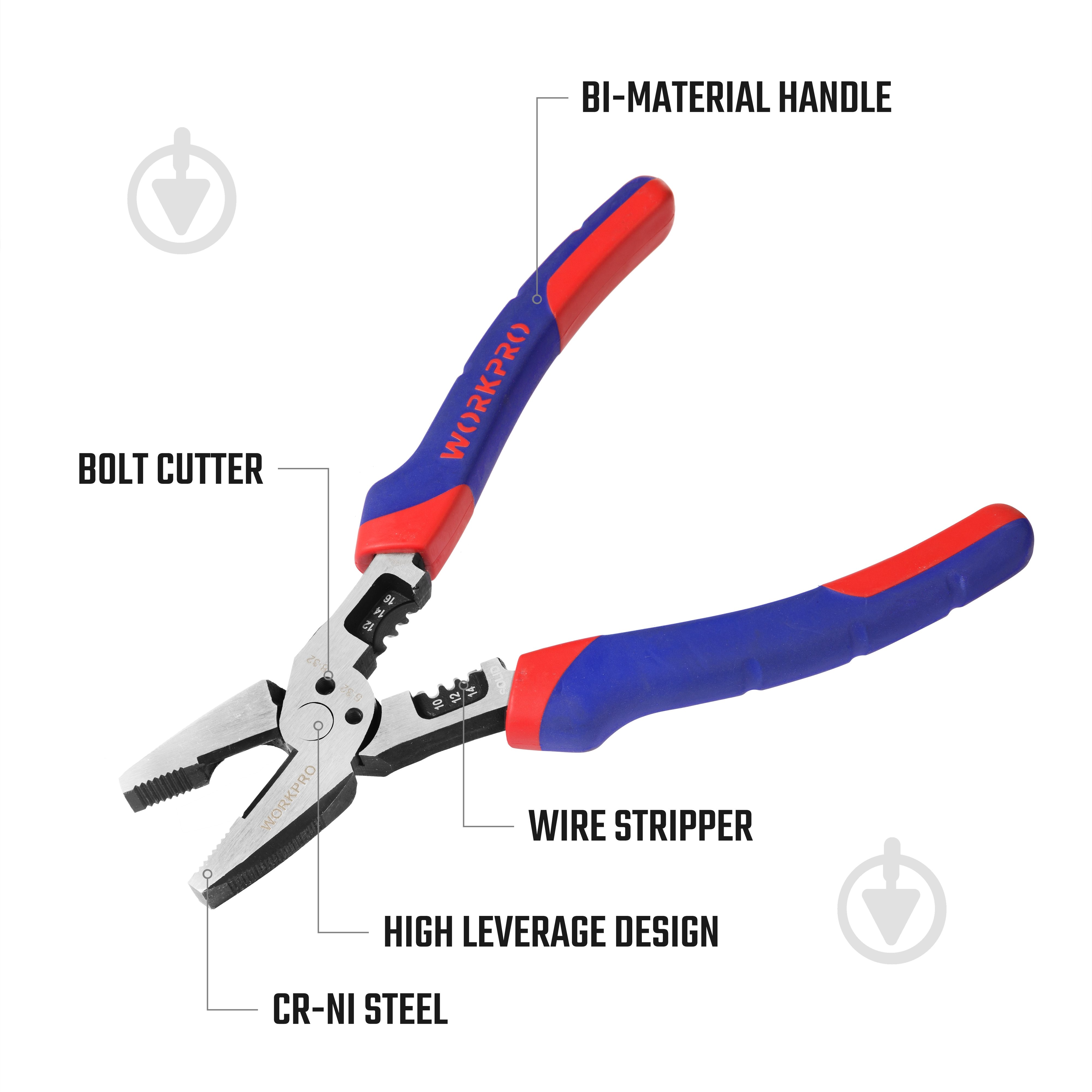 Плоскогубцы WORKPRO 1 шт. WP231085 - фото 5
