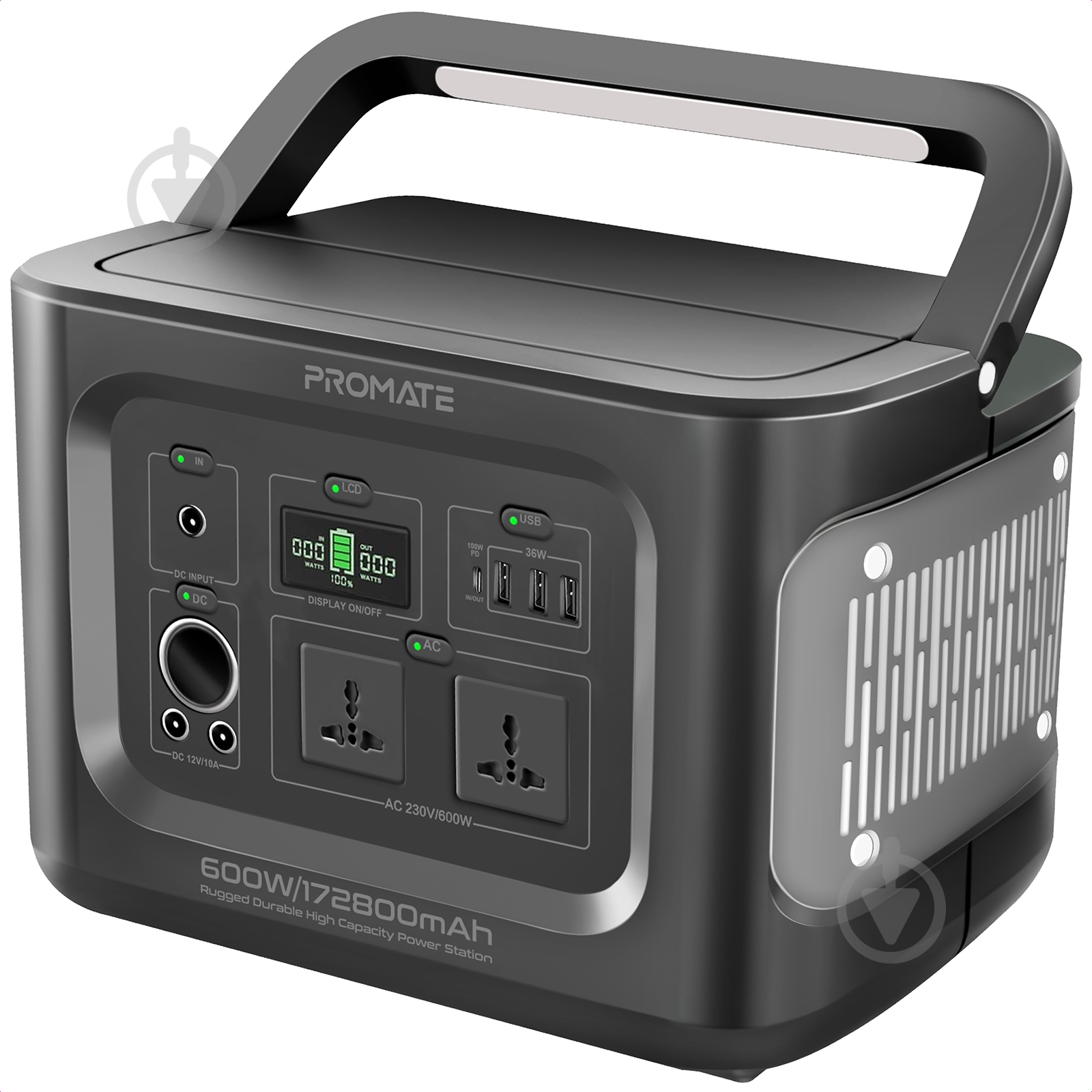 Зарядна станція Promate PowerMine-600 W (622 Вт·год) - фото 1
