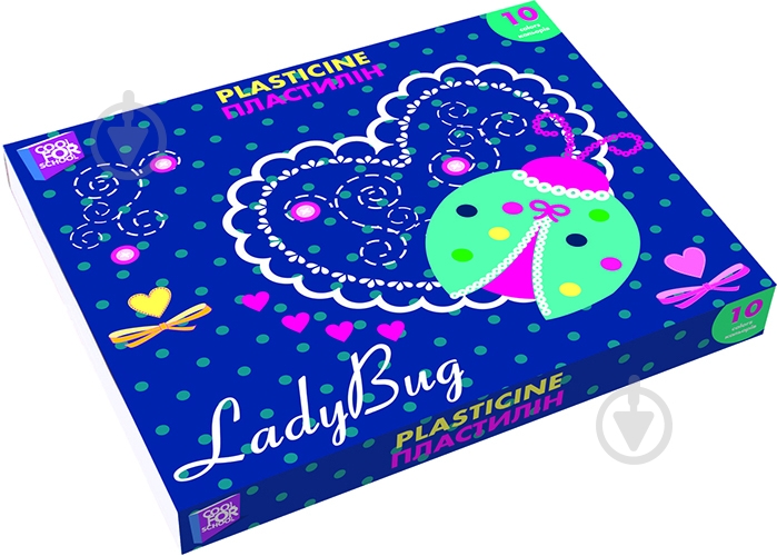 Пластилин Ladybug 10 цветов CF60204 Cool For School - фото 1