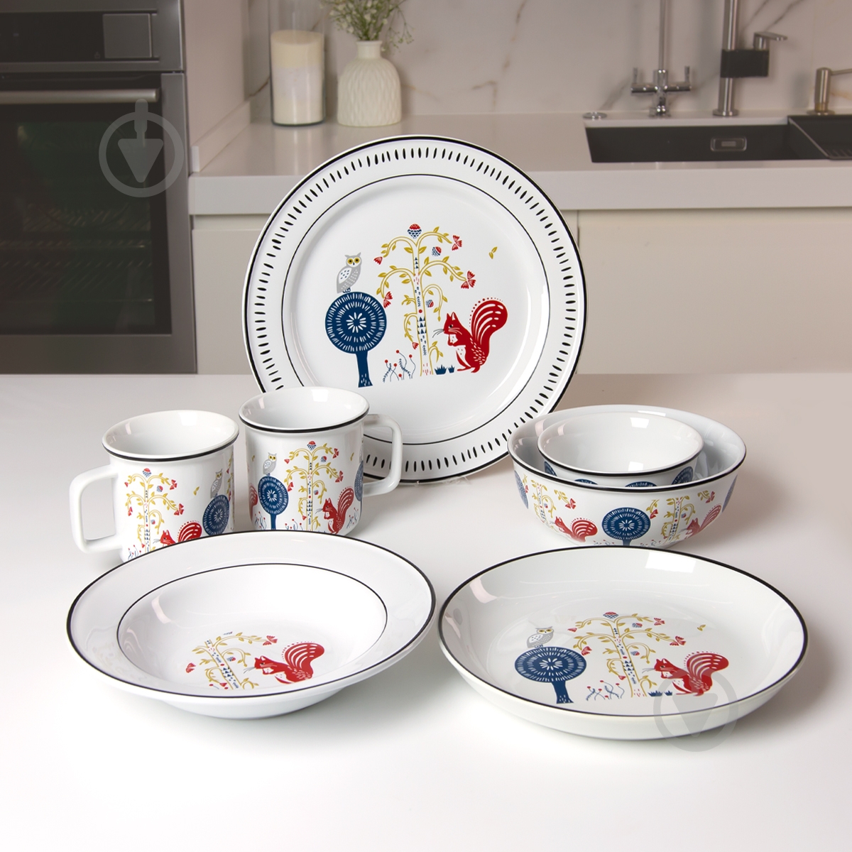 Тарелка обеденная MVM Лесная песня 27 см - фото 8