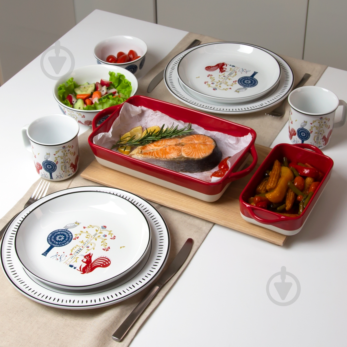 Тарелка обеденная MVM Лесная песня 27 см - фото 6