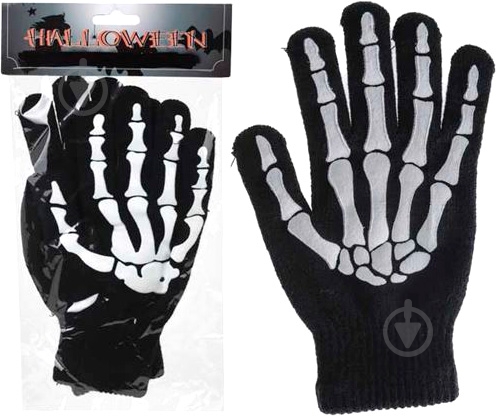 Перчатки с принтом скелета 29 см - фото 2 Перчатки с принтом скелета 29 см - фото 2