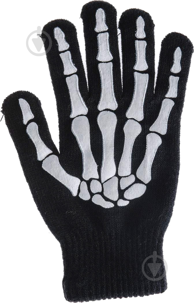 Перчатки с принтом скелета 29 см - фото 1 Перчатки с принтом скелета 29 см - фото 1