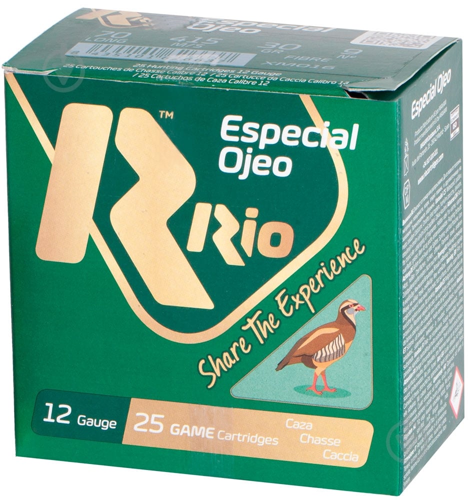 Патрони RIO Especial ojeo-30 fw New 12/70 (9) 30 г 25 шт. - фото 1