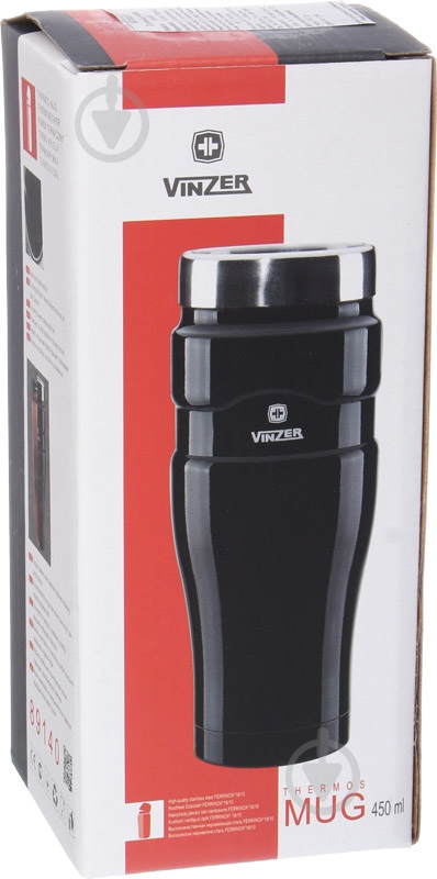 Термочашка Vinzer 450 мл черный глянец 89140 - фото 3 Термочашка Vinzer 450 мл черный глянец 89140 - фото 3