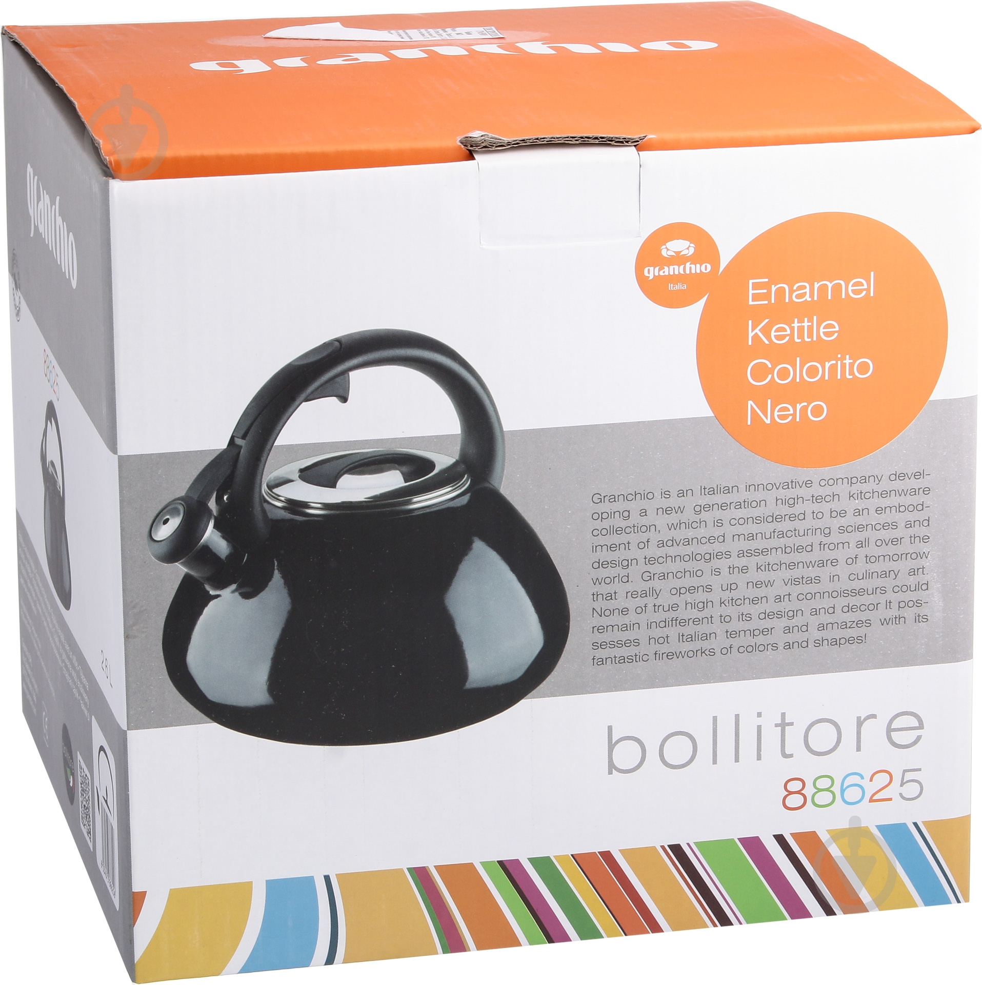 Чайник Granchio Bollitore Colorito Nero 2,6 л 88625 - фото 3