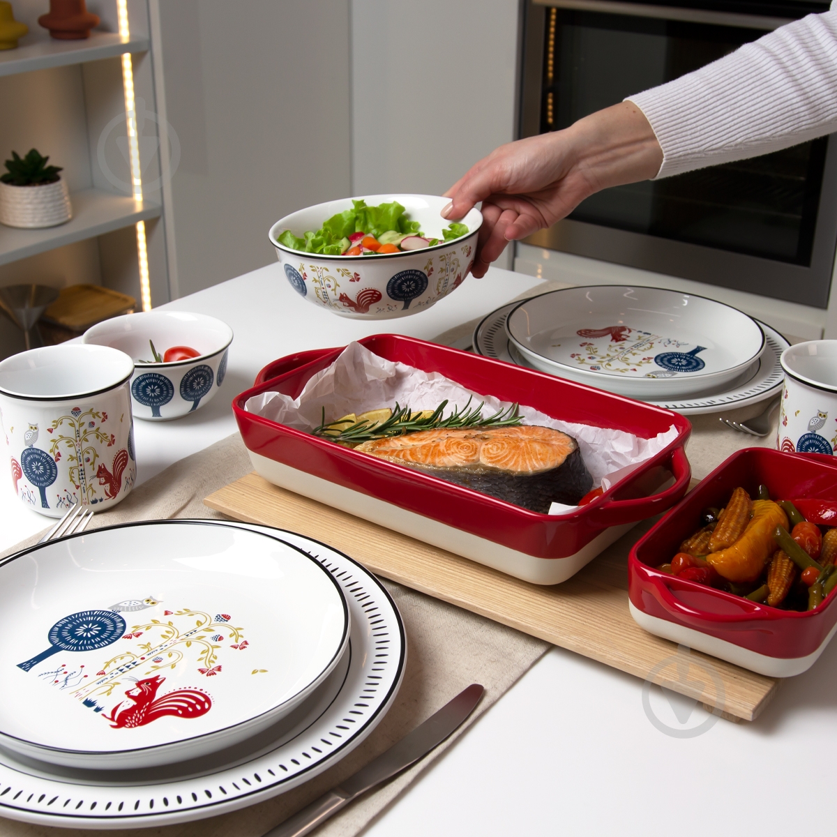 Тарелка суповая MVM Лесная песня 21.5 см - фото 4 Тарелка суповая MVM Лесная песня 21.5 см - фото 4