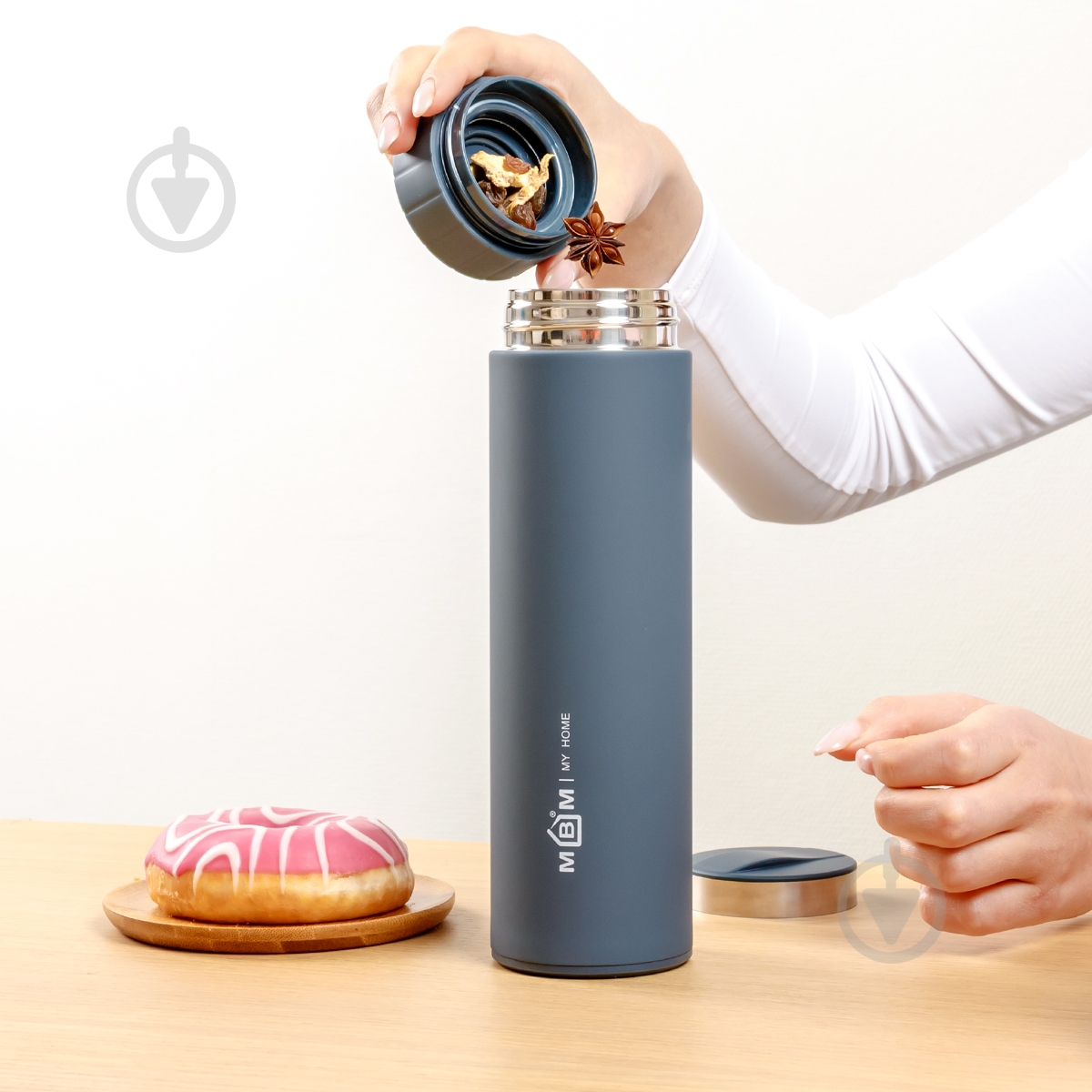 Термос MVM 500 мл KP-30 Blue - фото 3