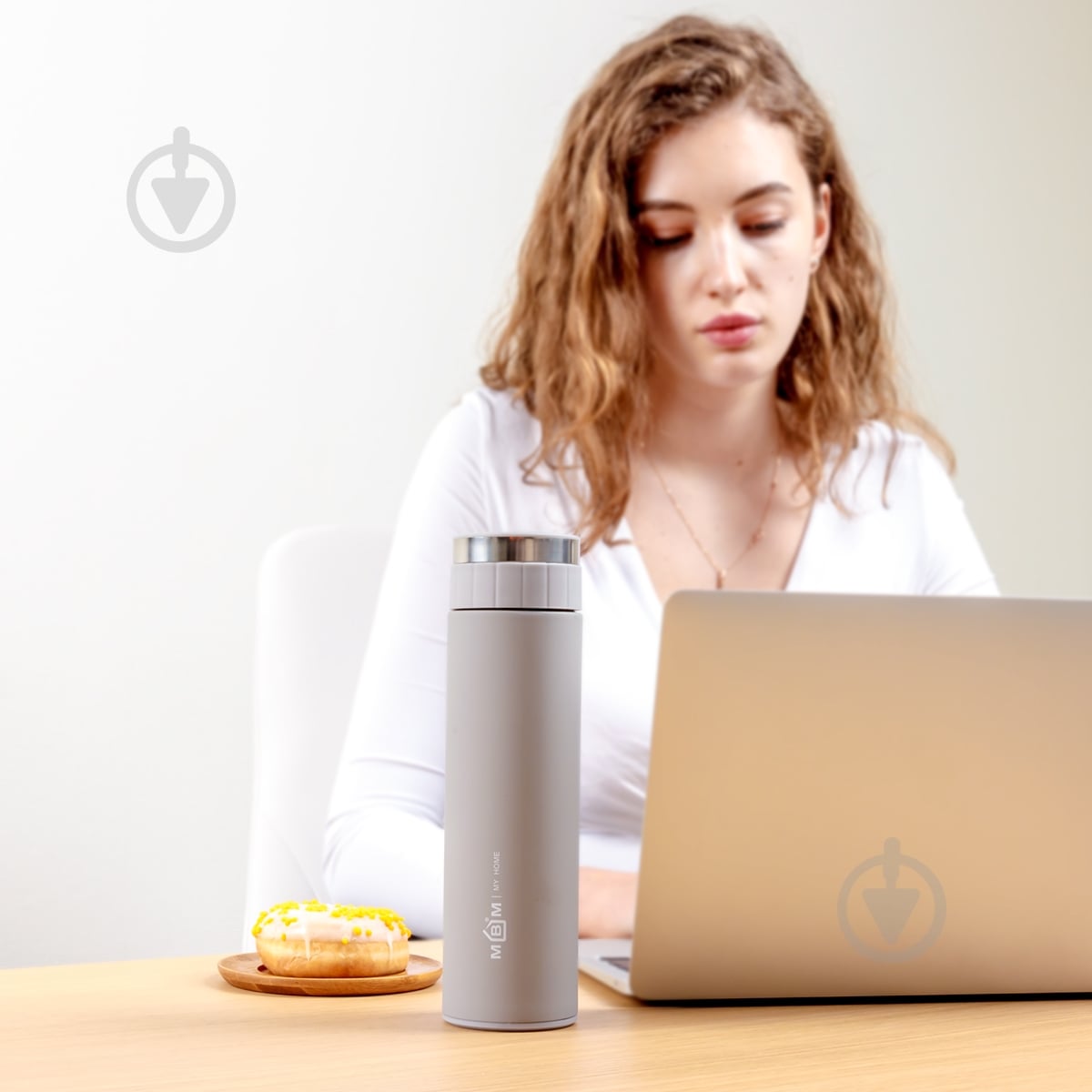 Термос MVM 500 мл KP-30 Grey - фото 9