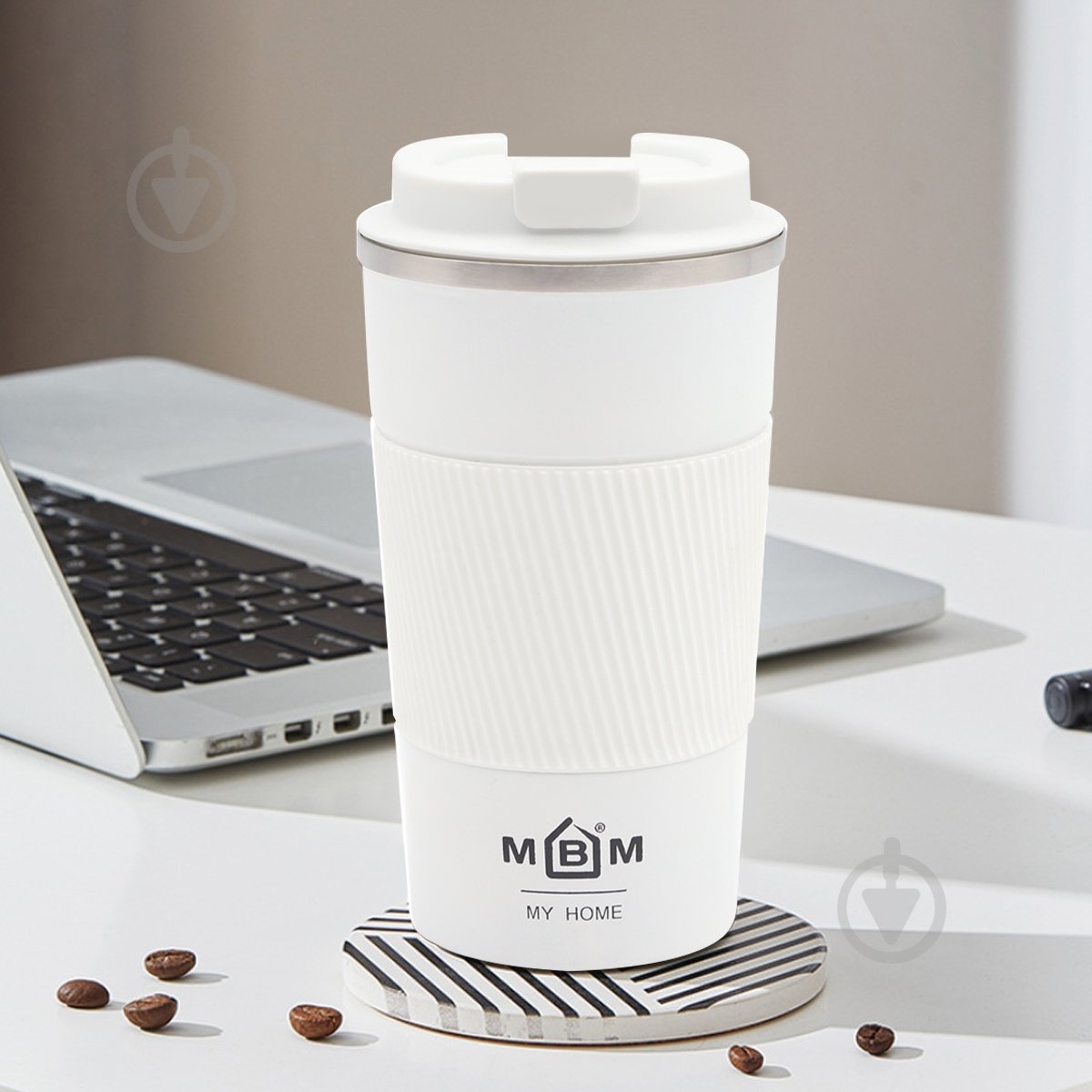 Термочашка MVM 510 мл KP-28 M White - фото 2