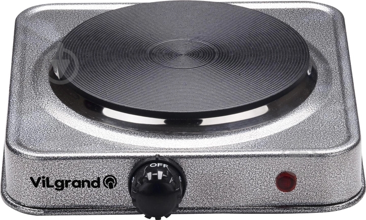 Плита электрическая настольная ViLgrand VHP151F grey - фото 1 Плита электрическая настольная ViLgrand VHP151F grey - фото 1