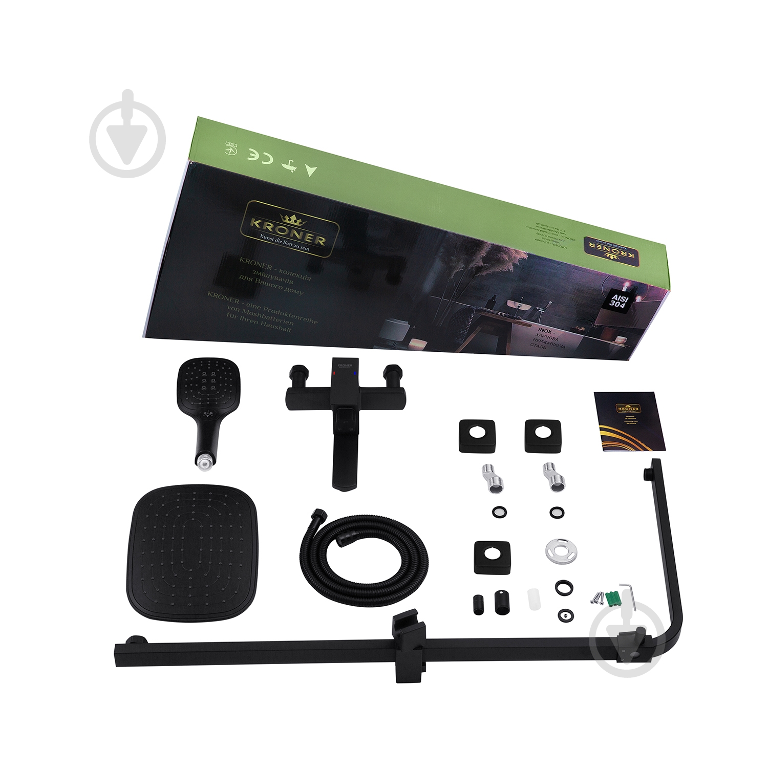 Душова система Kroner KRP Edelstahl Kubus - SCH063 - фото 4 Душова система Kroner KRP Edelstahl Kubus - SCH063 - фото 4