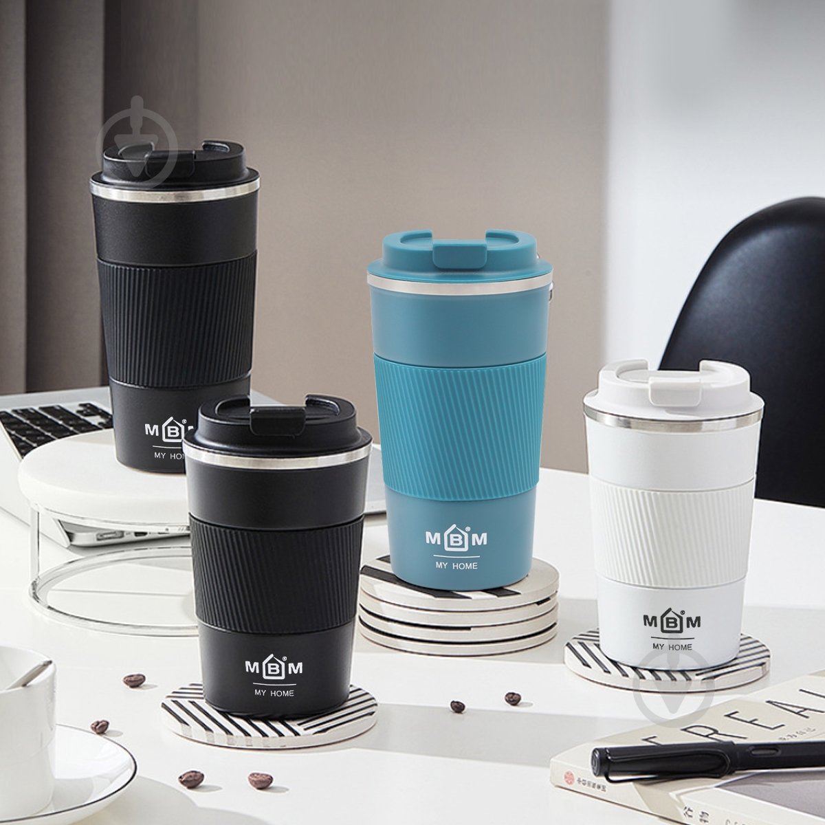 Термочашка MVM 510 мл KP-28 M Black - фото 3