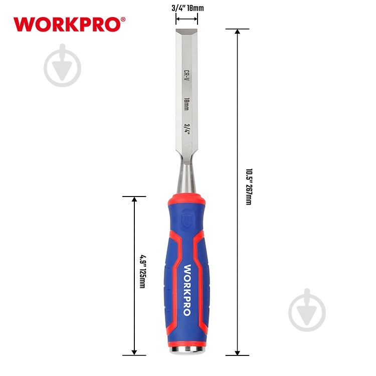 Стамеска WORKPRO WP243008 - фото 3 Стамеска WORKPRO WP243008 - фото 3