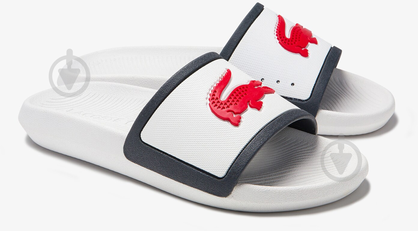 Шльопанці Lacoste CROCO SLIDE TRI 3 CFA 739CFA0044407 р.40,5 білий - фото 2 Шльопанці Lacoste CROCO SLIDE TRI 3 CFA 739CFA0044407 р.40,5 білий - фото 2
