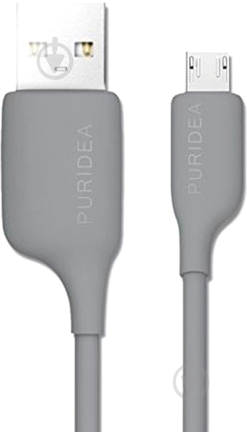 Кабель USB-micro Smart Full-charge 1.2m Grey PURIDEA - фото 1 Кабель USB-micro Smart Full-charge 1.2m Grey PURIDEA - фото 1