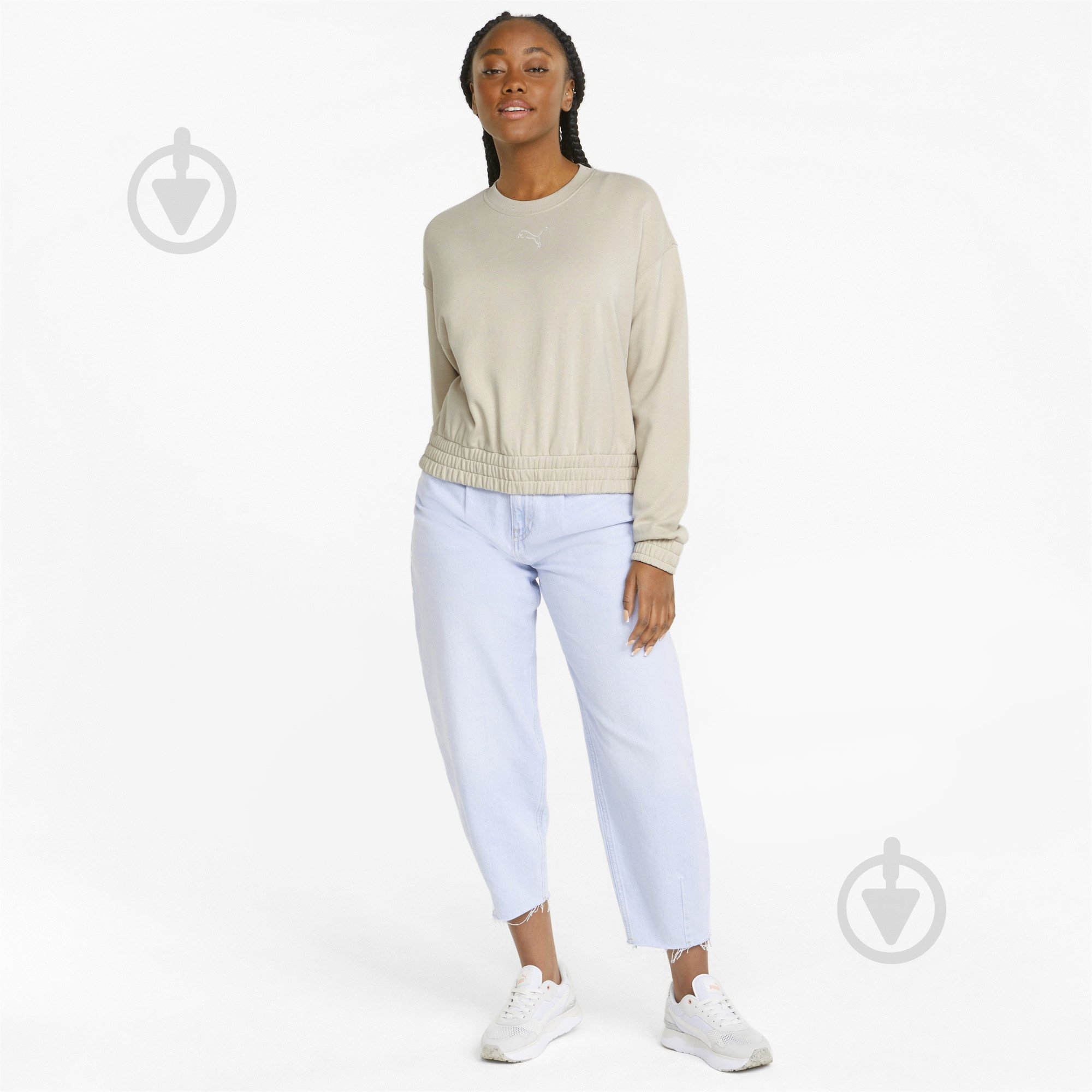 Свитшот Puma HER Crew TR 84709464 р. XS бежевый - фото 3 Свитшот Puma HER Crew TR 84709464 р. XS бежевый - фото 3