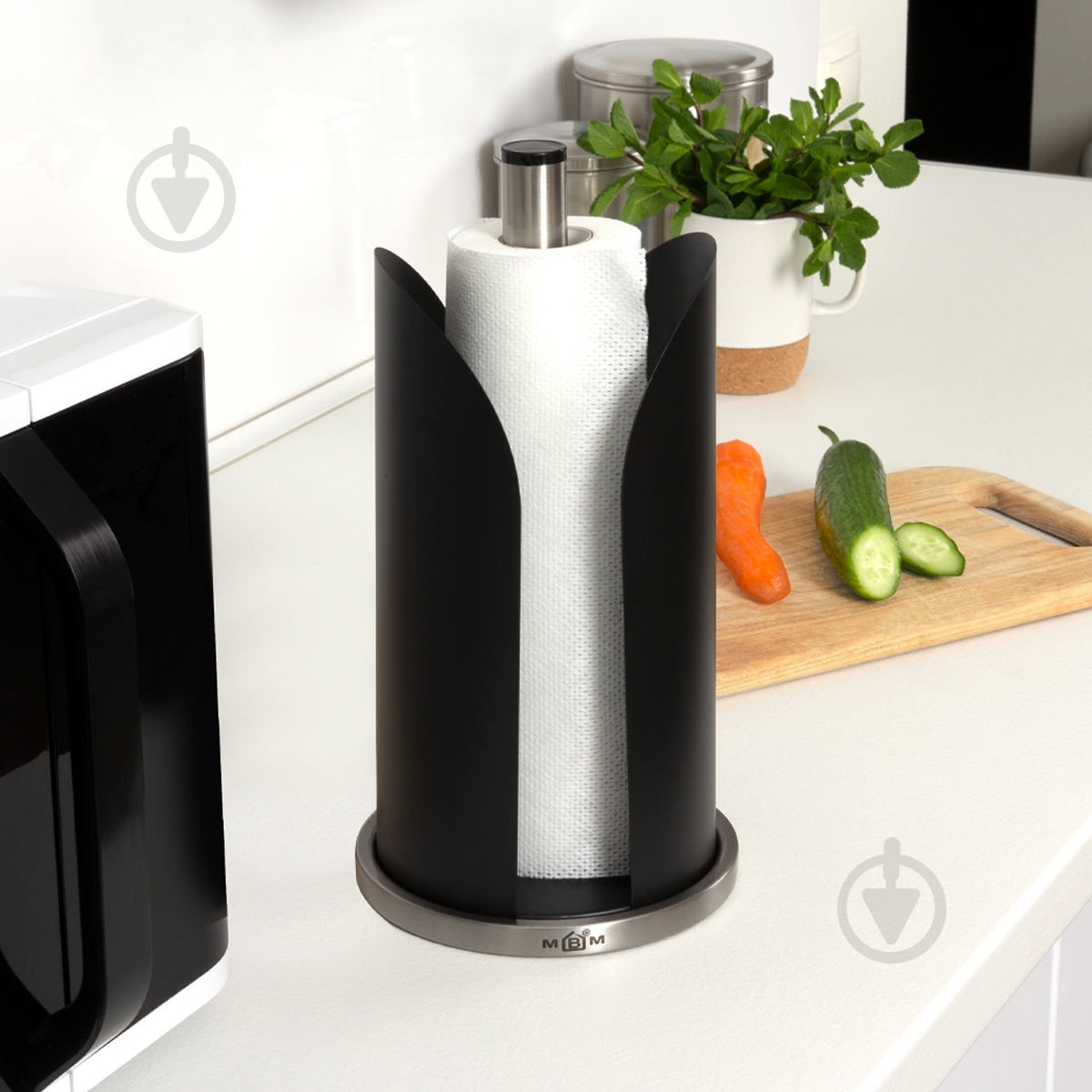 Держатель для бумажных полотенец MVM KP-23 SS/BLACK 15х30 см - фото 8