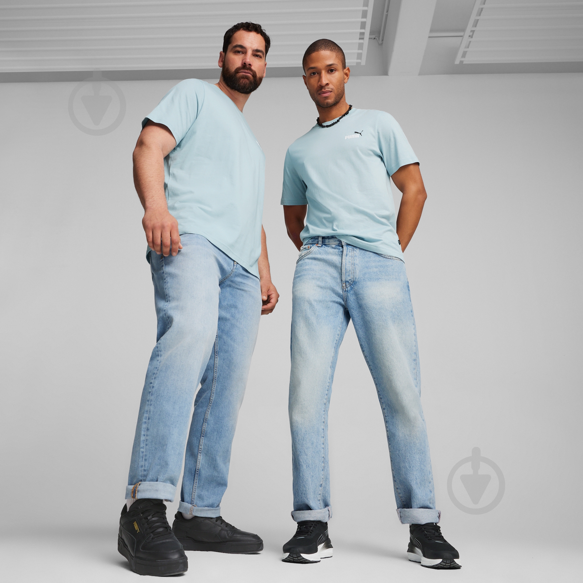 Футболка Puma ESS+ 2 COL SMALL LOGO TEE 67447022 р.L бирюзовый - фото 3