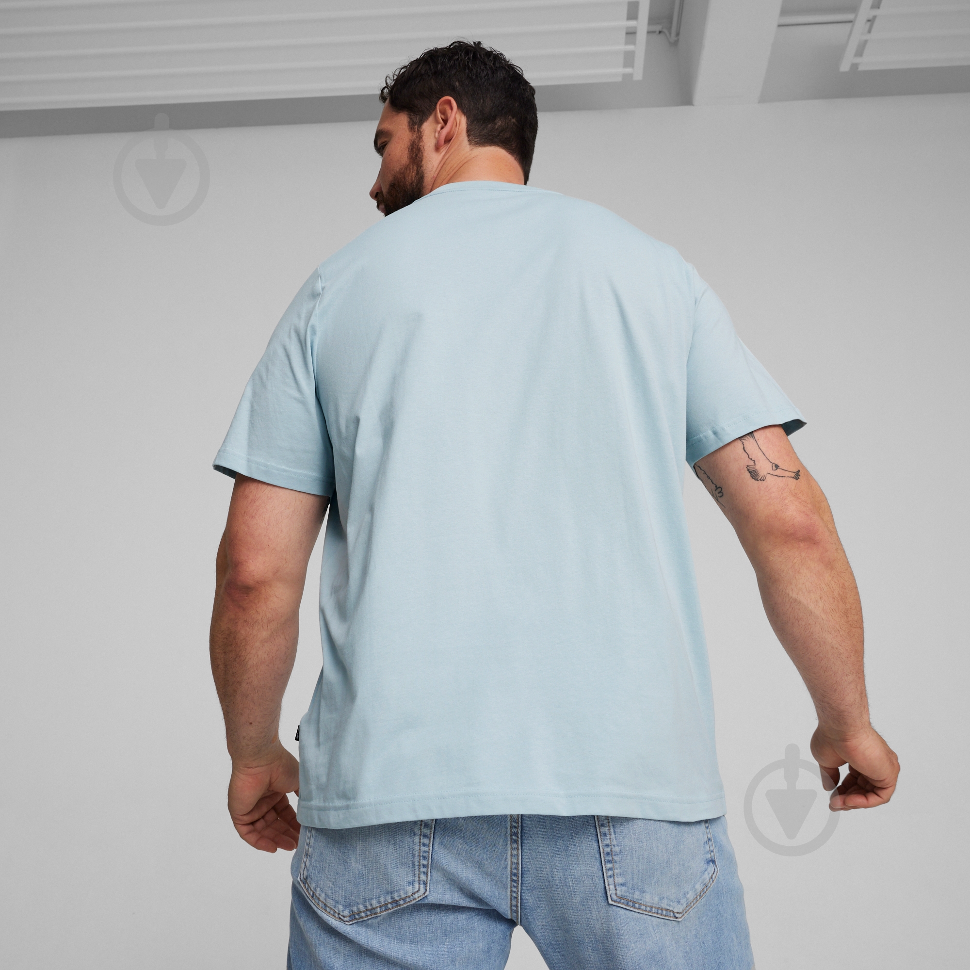 Футболка Puma ESS+ 2 COL SMALL LOGO TEE 67447022 р.L бирюзовый - фото 7