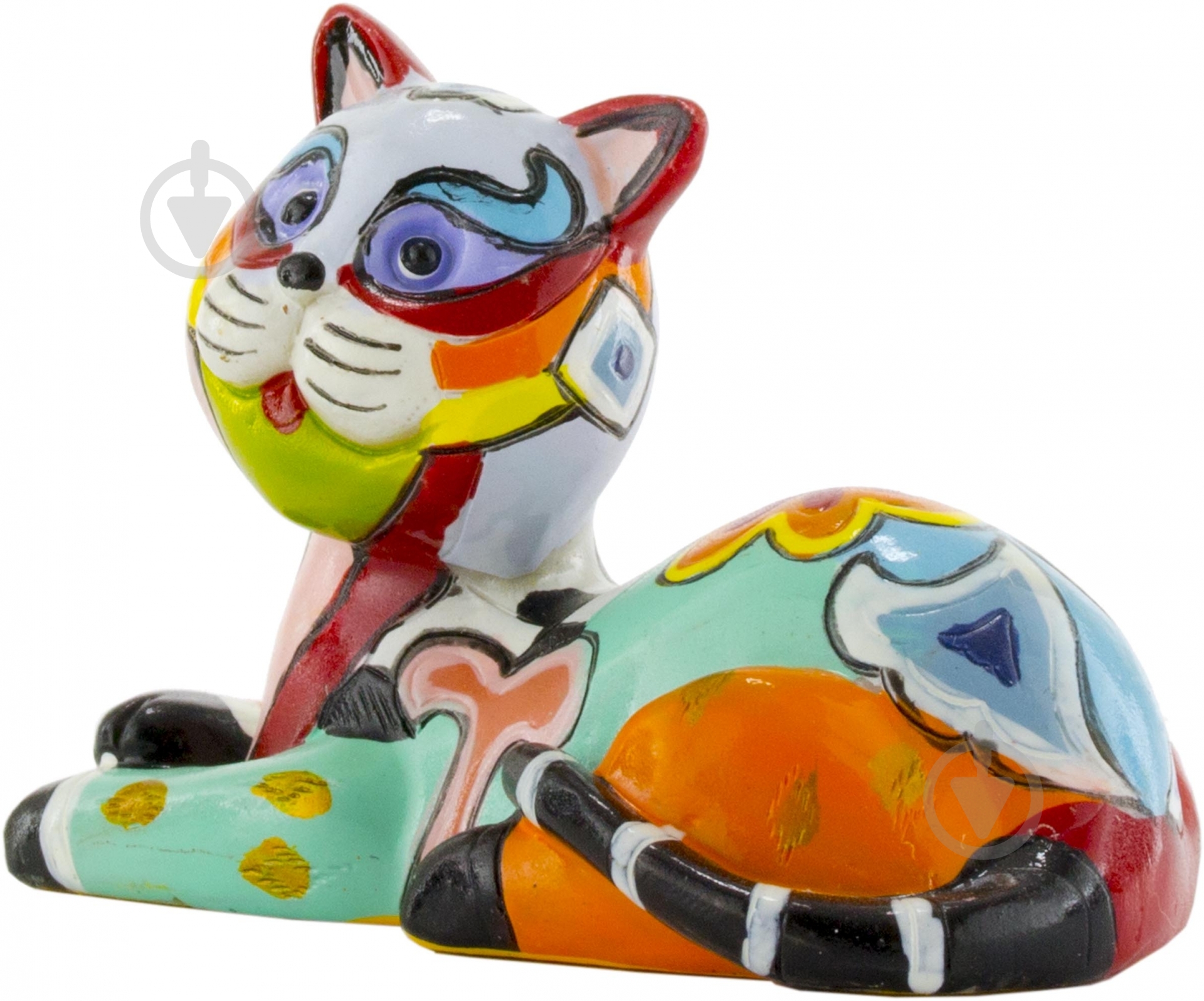 Фигурка котик лежит 918-009 3х3 см разноцветный - фото 1 Фигурка котик лежит 918-009 3х3 см разноцветный - фото 1