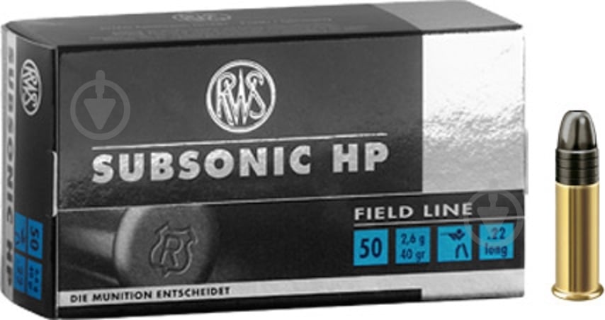 Патрони Sellier&Bellot RWS Subsonic HP 22 LR 40 г - фото 1