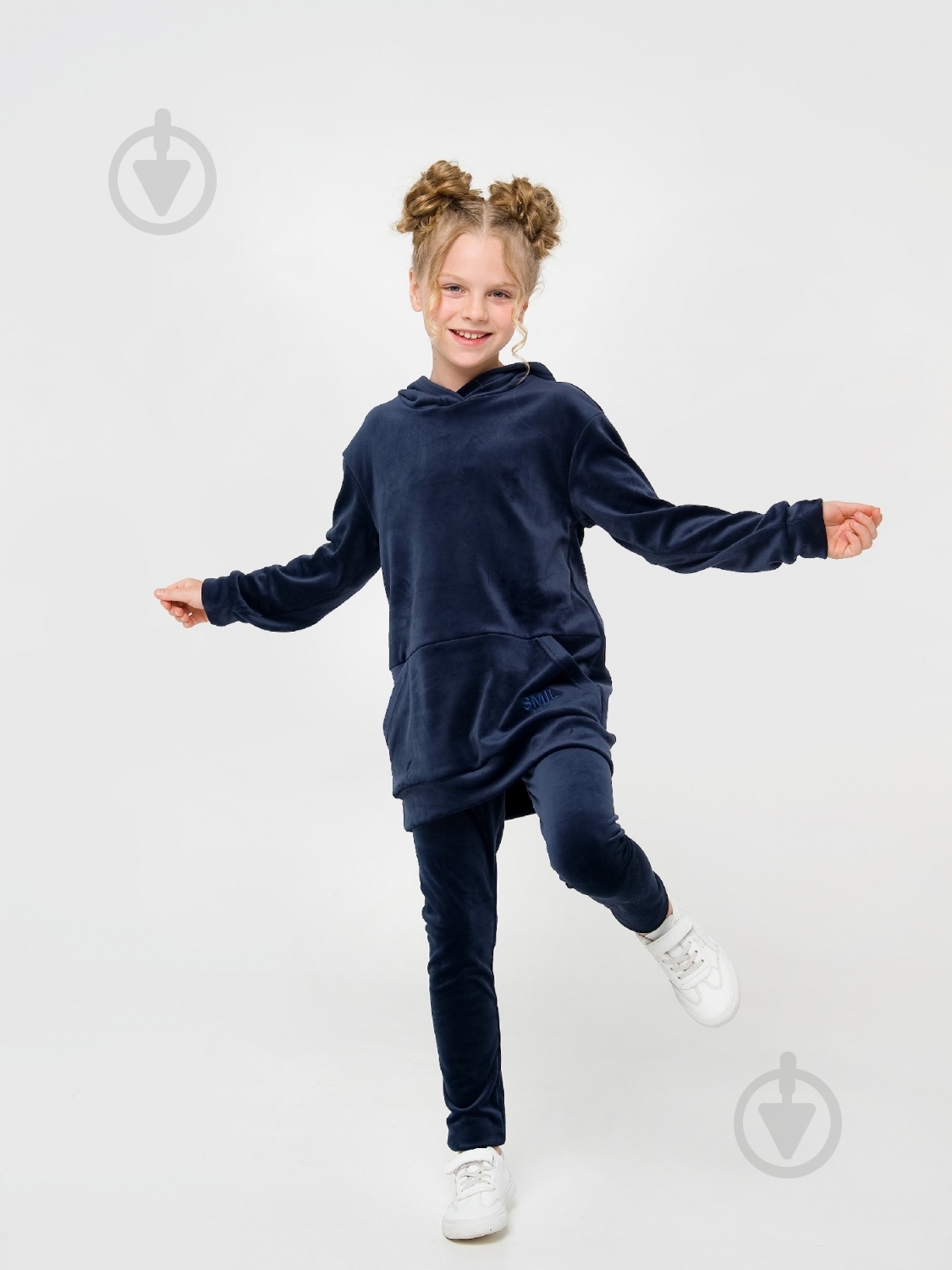 Комплект для дівчаток Smil 2 предмета 117312 р.140 темно-синій - фото 2