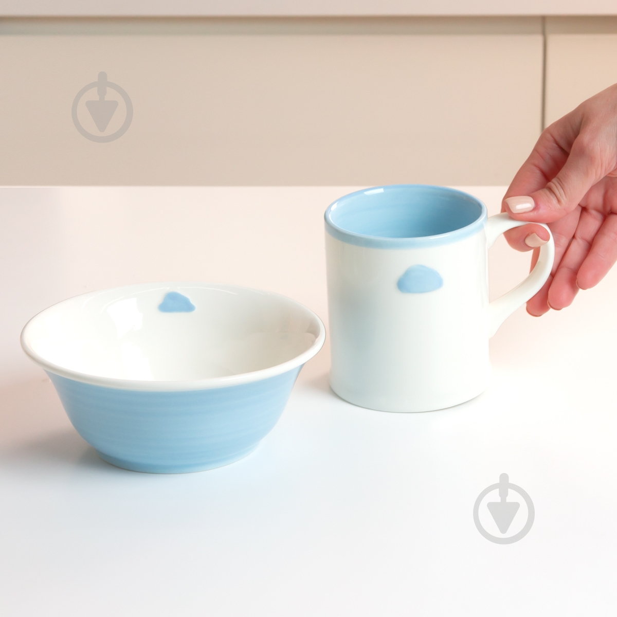 Чашка MVM Дитяча фантазія 300 мл блакитна - фото 3