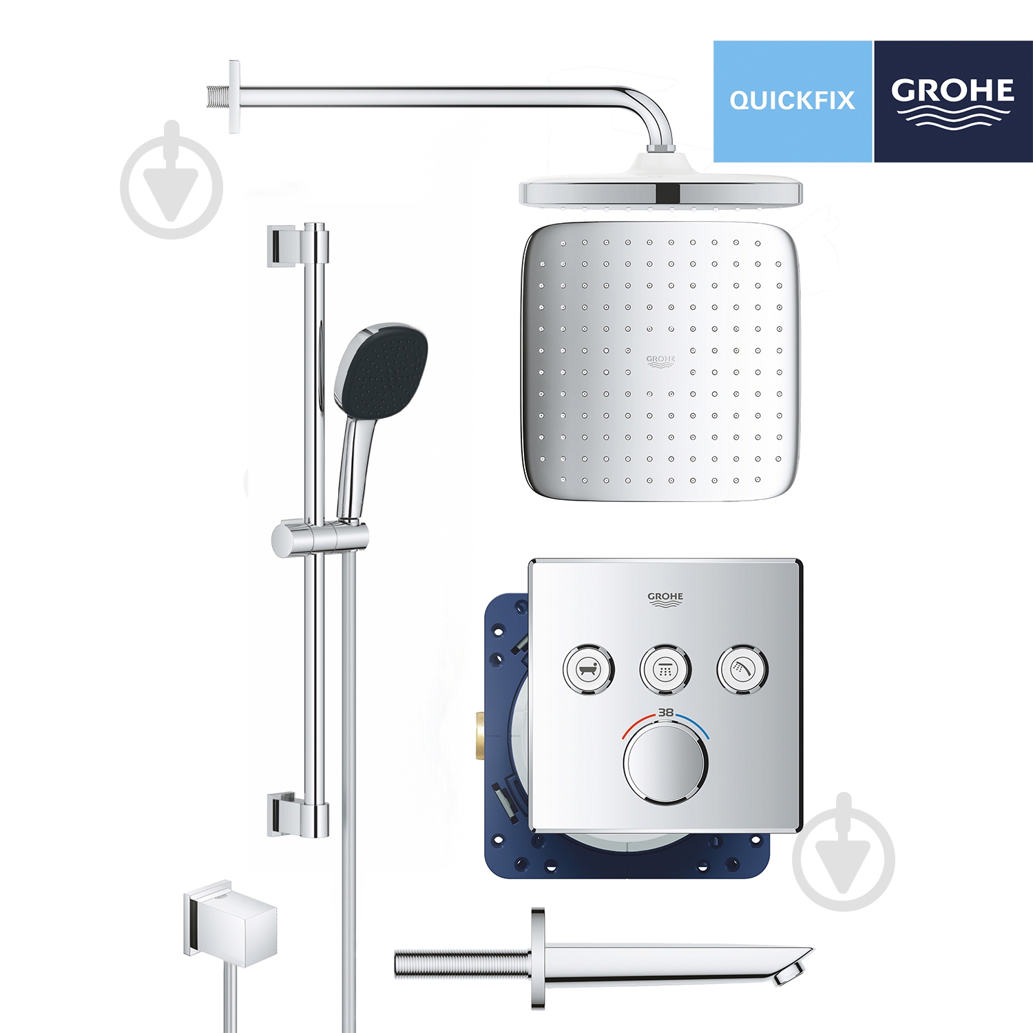 Душова система прихованого монтажу Grohe QuickFix SmartControl UA202801C3 - фото 3