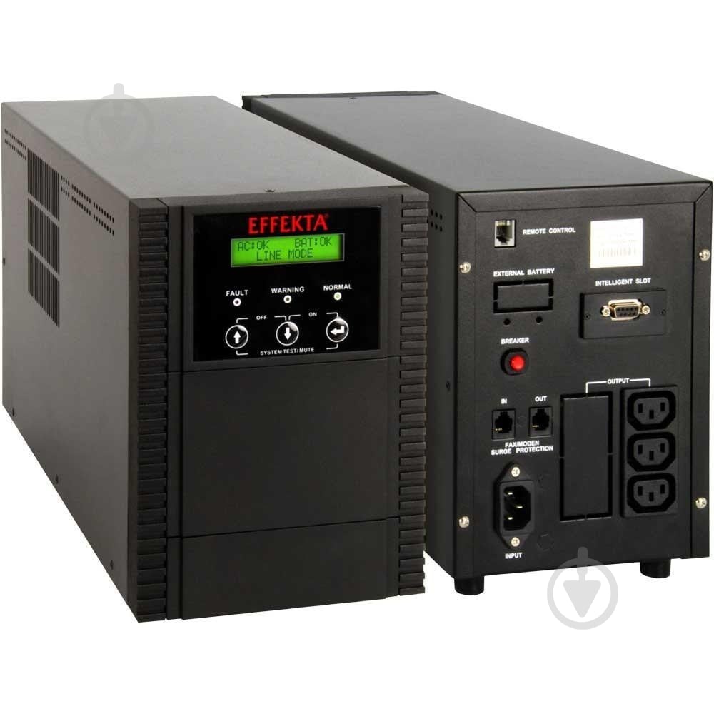 Источник бесперебойного питания (ИБП) EFFEKTA MTD 700VA 438W RS232/USB LCD-дисплей black ACX11MSS70000000 - фото 1