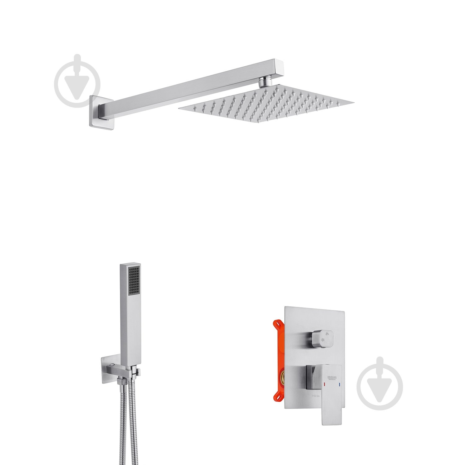 Душова система прихованого монтажу Kroner KRP Edelstahl Kubus - ESG082 - фото 1 Душова система прихованого монтажу Kroner KRP Edelstahl Kubus - ESG082 - фото 1