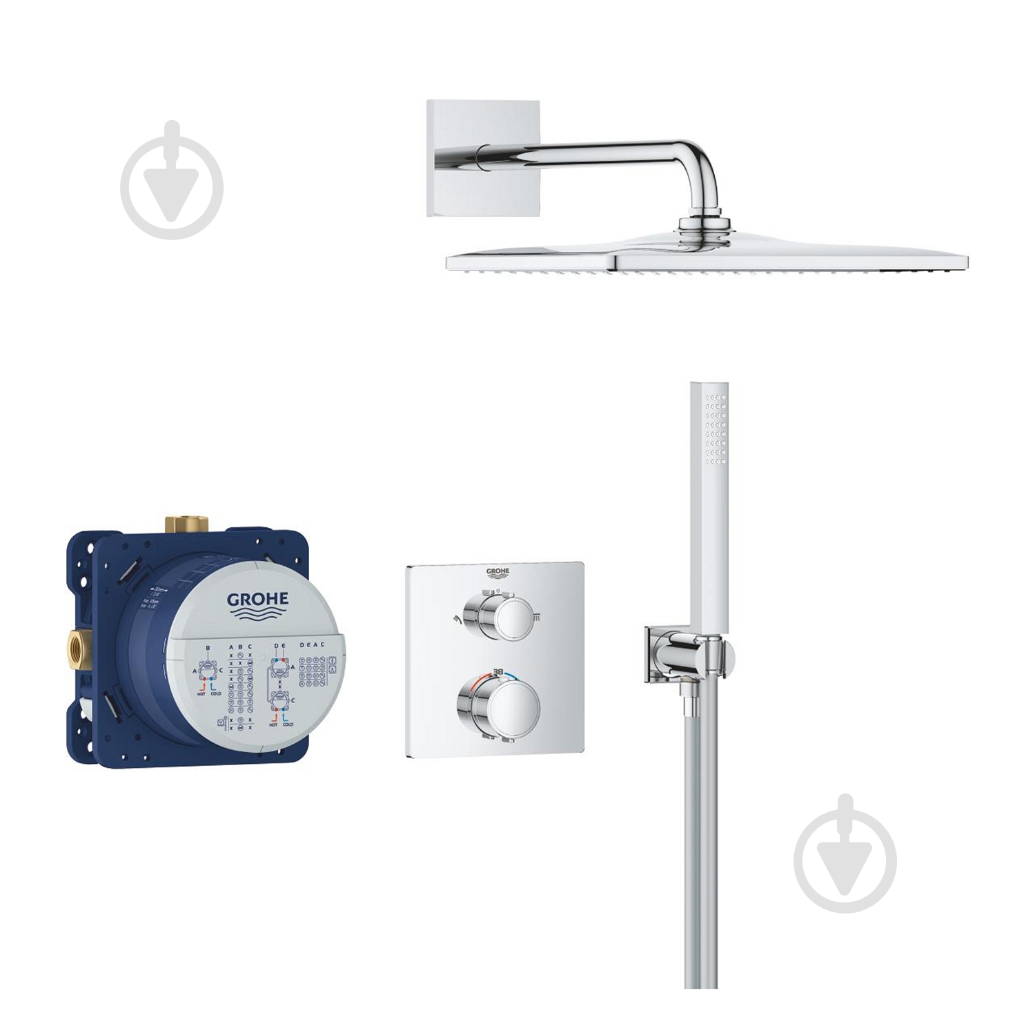 Душова система прихованого монтажу Grohe QuickFix Precision Grohtherm Cube 34881000 - фото 3