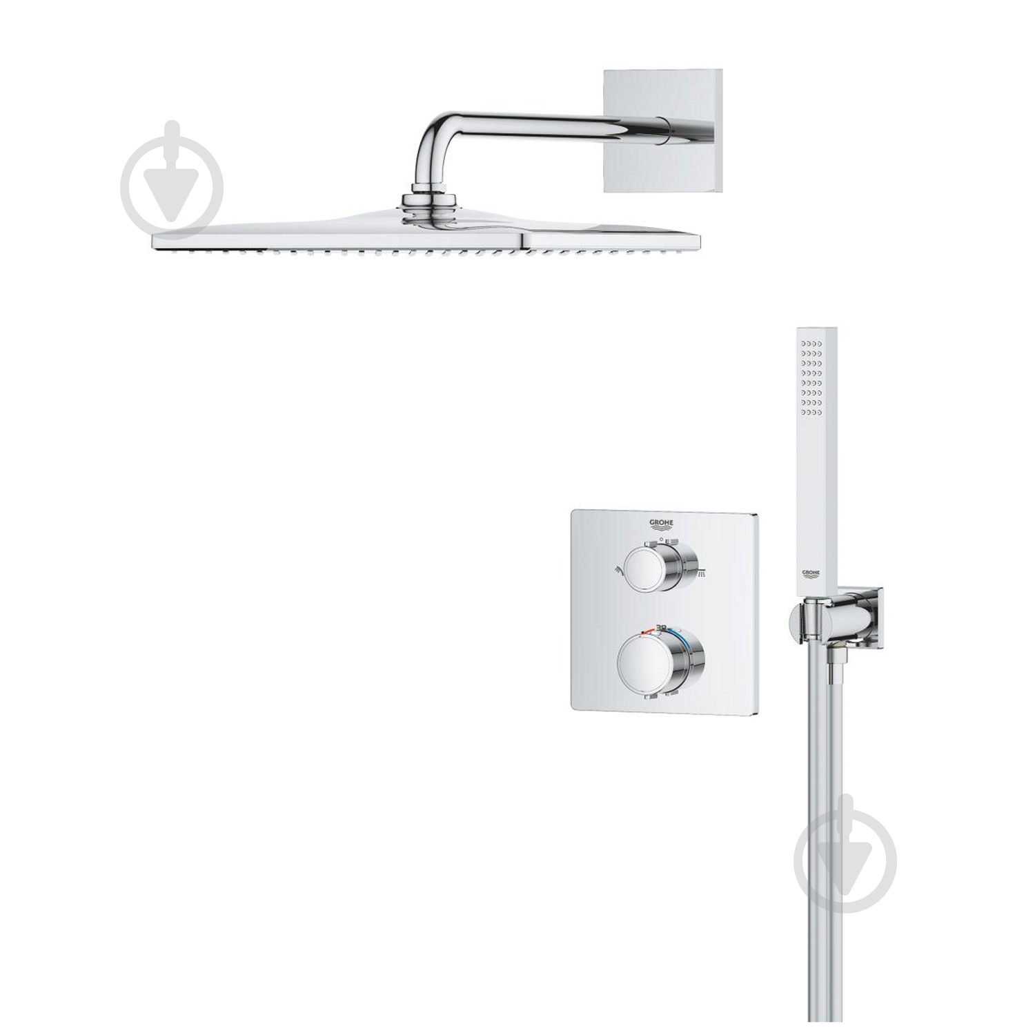 Душова система прихованого монтажу Grohe QuickFix Precision Grohtherm Cube 34881000 - фото 4
