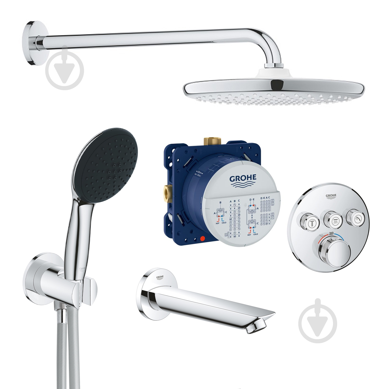 Душевая система скрытого монтажа Grohe QuickFix SmartControl UA202802R3 - фото 1 Душевая система скрытого монтажа Grohe QuickFix SmartControl UA202802R3 - фото 1