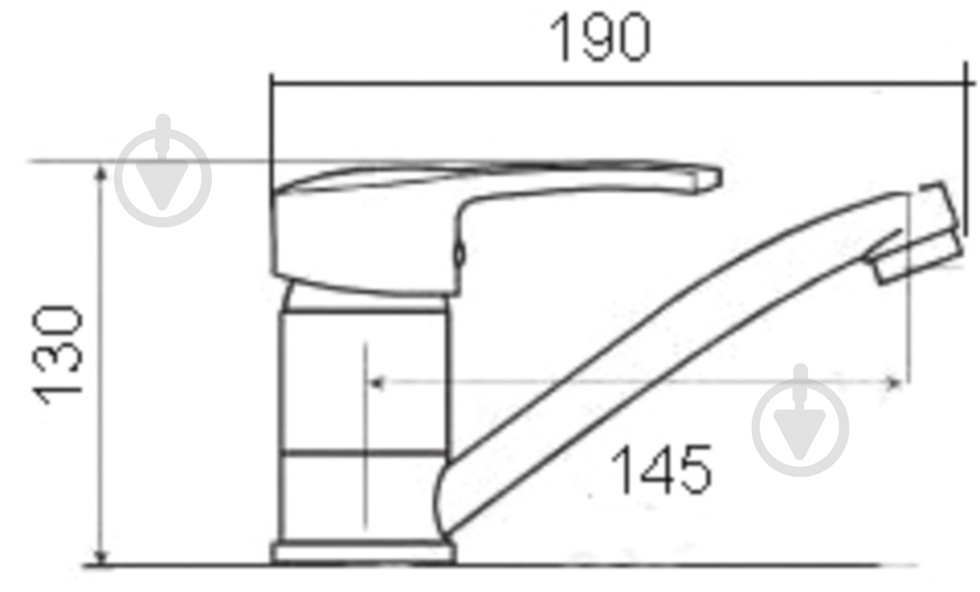 Смеситель для умывальника Globus Lux SOLLY GLSO-0203М - фото 2
